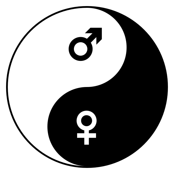 SVG Female and male symbols and Yin Yang