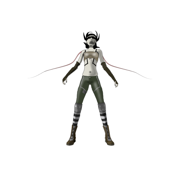 SVG Female Anime SampM Character