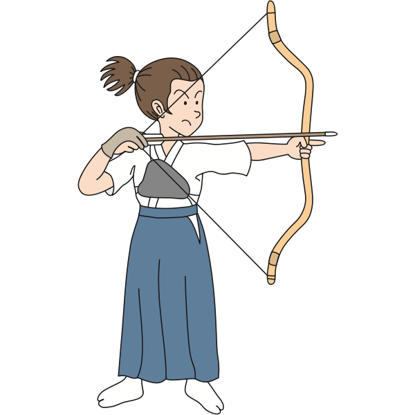 SVG Female archer image