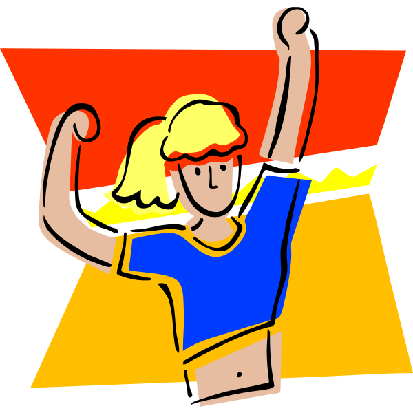 SVG Female athlete vector graphics