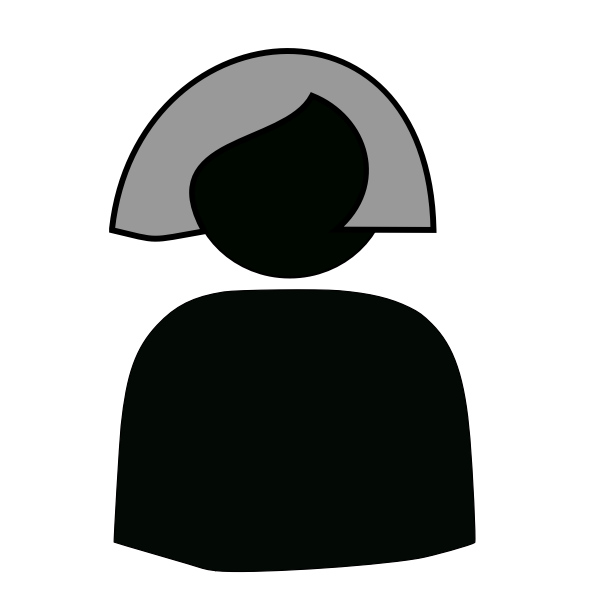 SVG Female avatar silhouette