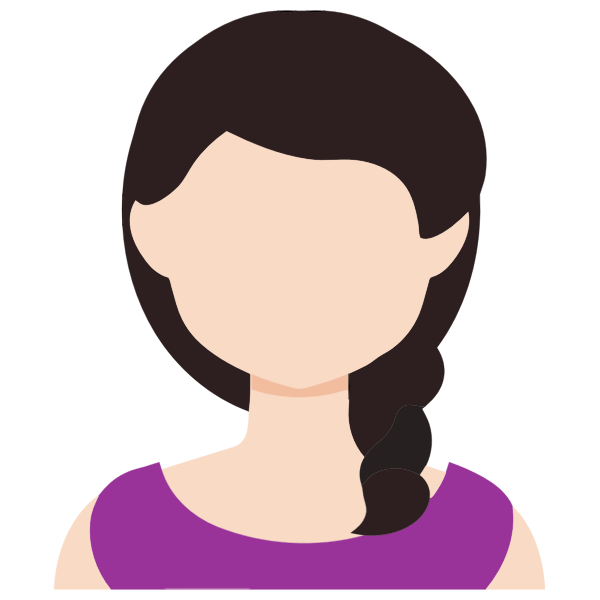 SVG Female avatar with braids