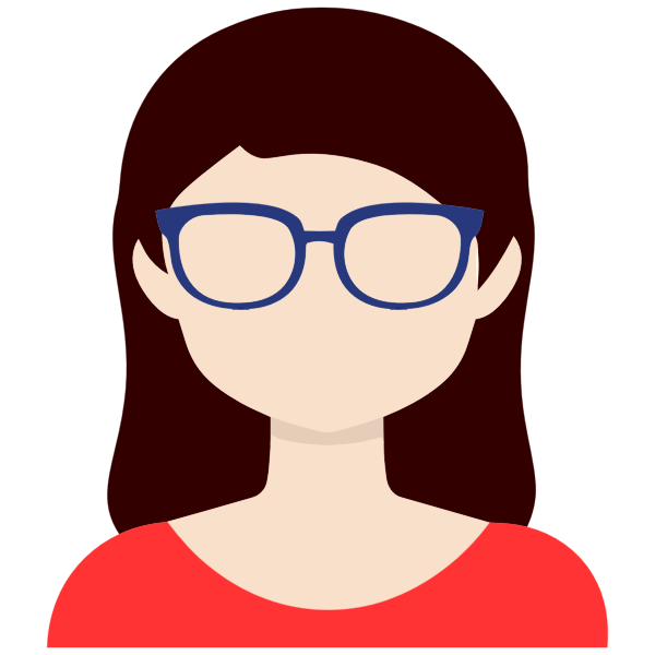 SVG Female avatar with glasses