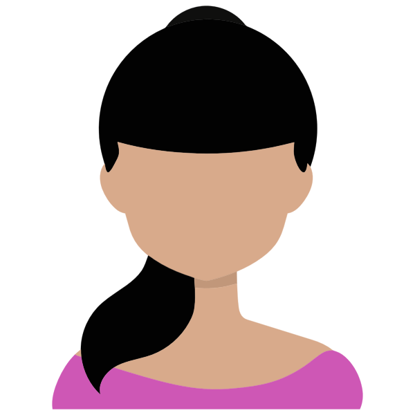 SVG Female avatar with pony tail
