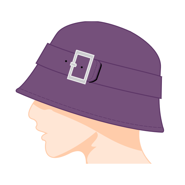 SVG Female bell hat vector image