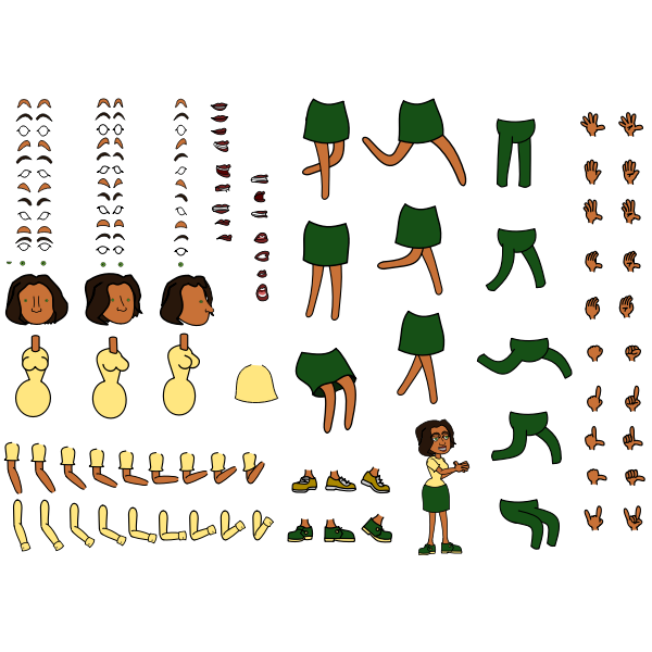 SVG Female body parts