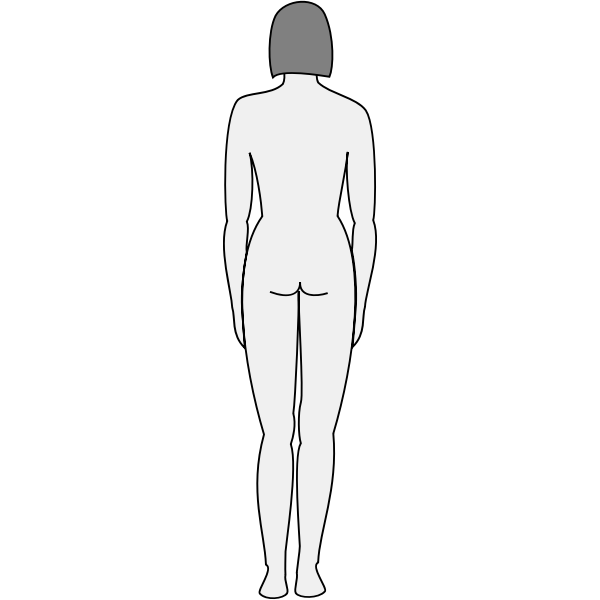 SVG Female body silhouette back