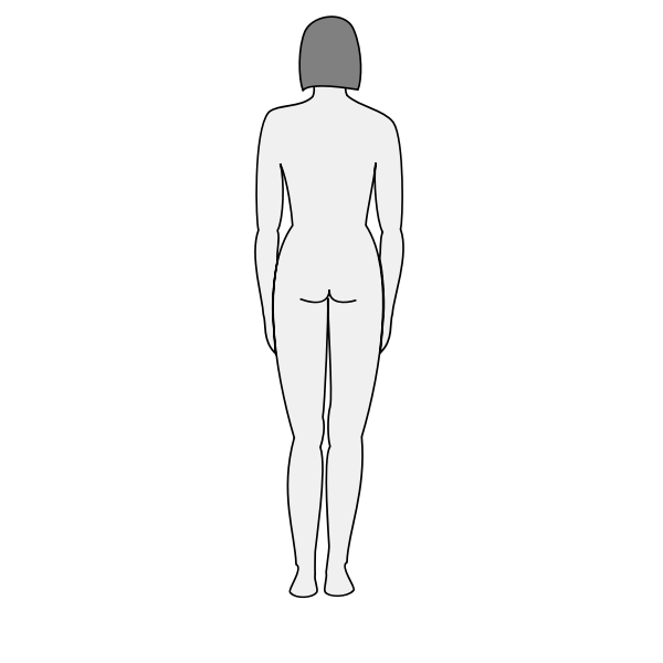 SVG Female body silhouette vector
