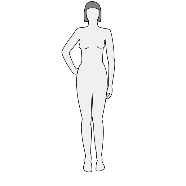 SVG Female body silhouette vector clip art