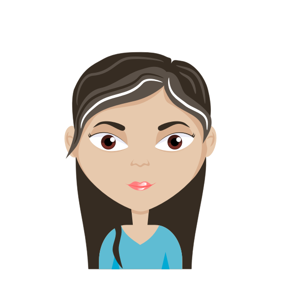 SVG Female cartoon avatar