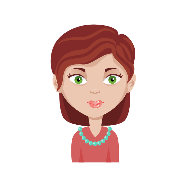 SVG Female cartoon avatar vector drawing