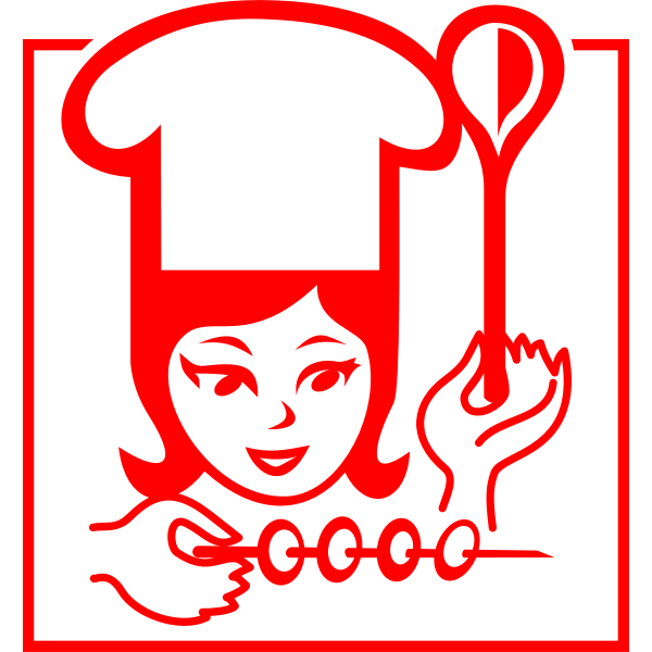SVG Female chef pictogram vector graphics