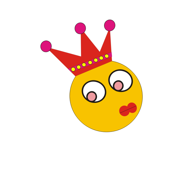 SVG Female clown character039s head clip art