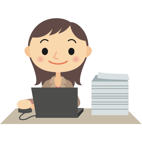 SVG Female computer user