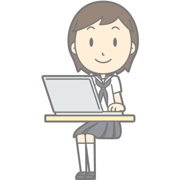 SVG Female computer user avatar