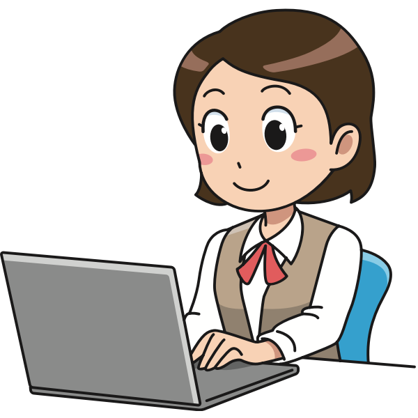 SVG Female computer user image