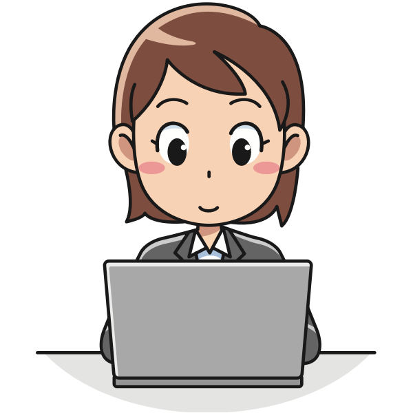 SVG Female computer user vector icon