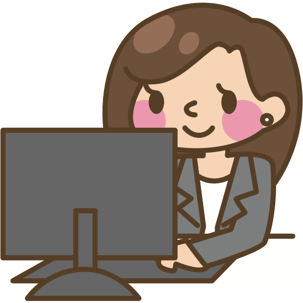 SVG Female computer user vector image