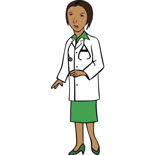 SVG Female doctor with stethoscope