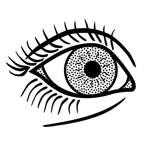 SVG Female eye line art vector graphics