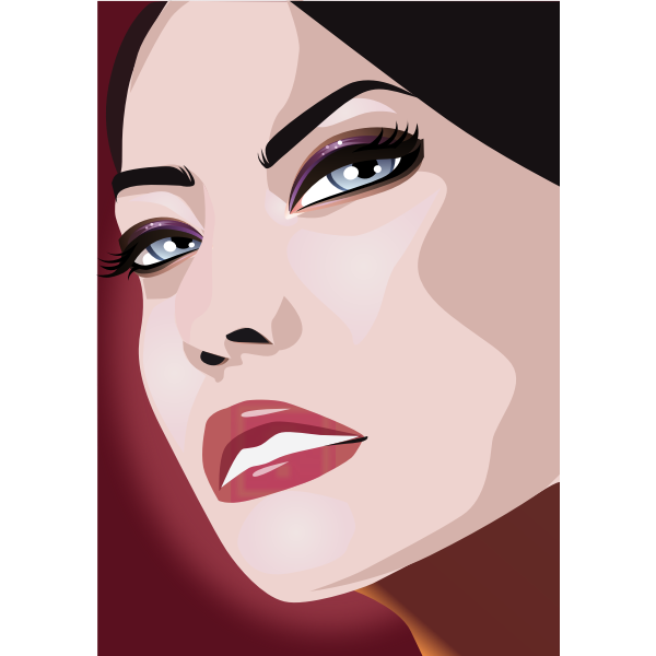 SVG Female face portrait