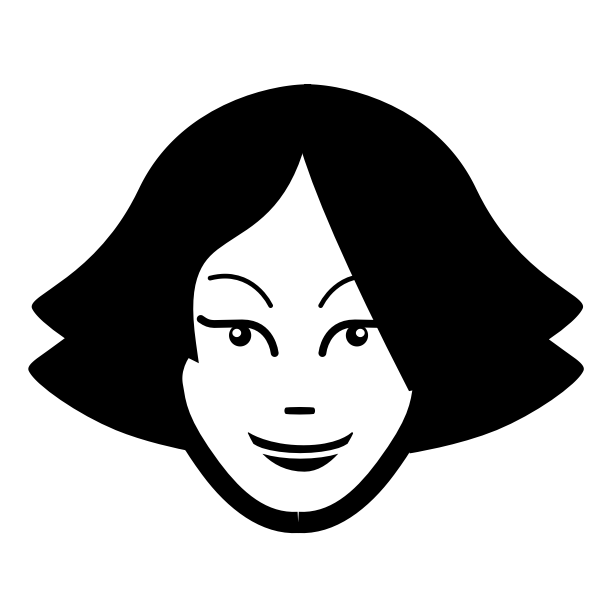 SVG Female face silhouette