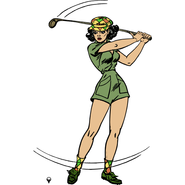 SVG Female golfer