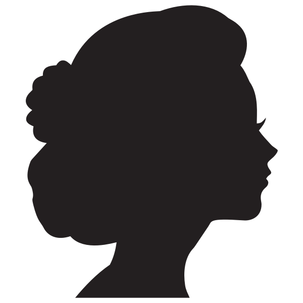 SVG Female head profile silhouette image