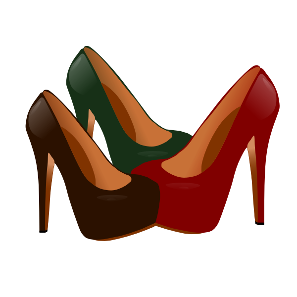 SVG Female high heel shoes vector drawing