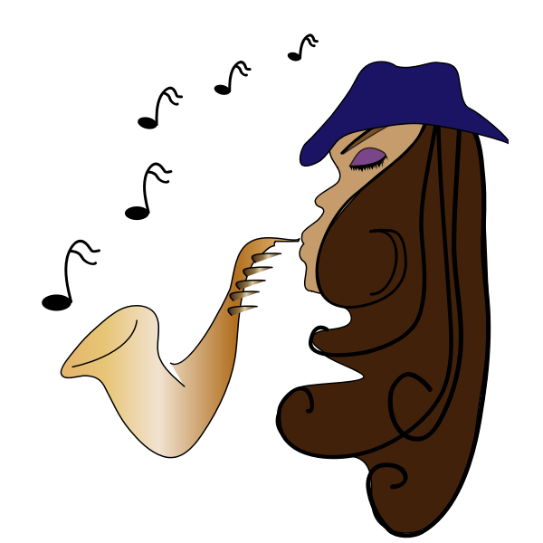 SVG Female jazz musician