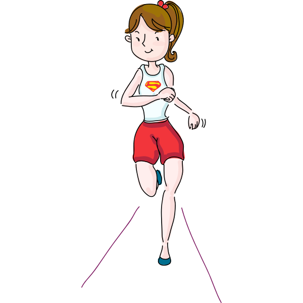 SVG Female jogger on a run