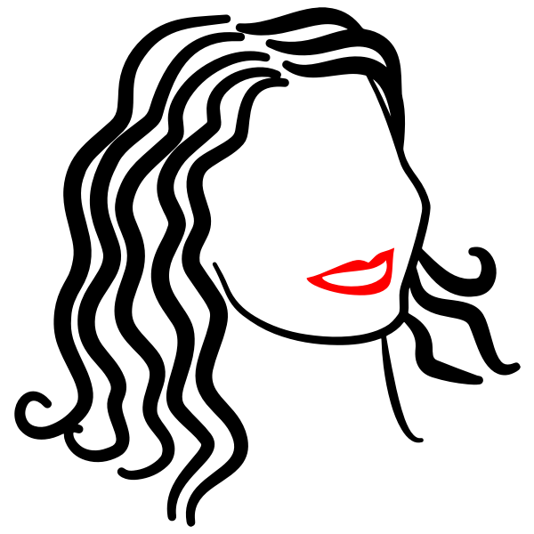 SVG Female Line Art Sketch