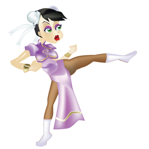 SVG Female martial artist