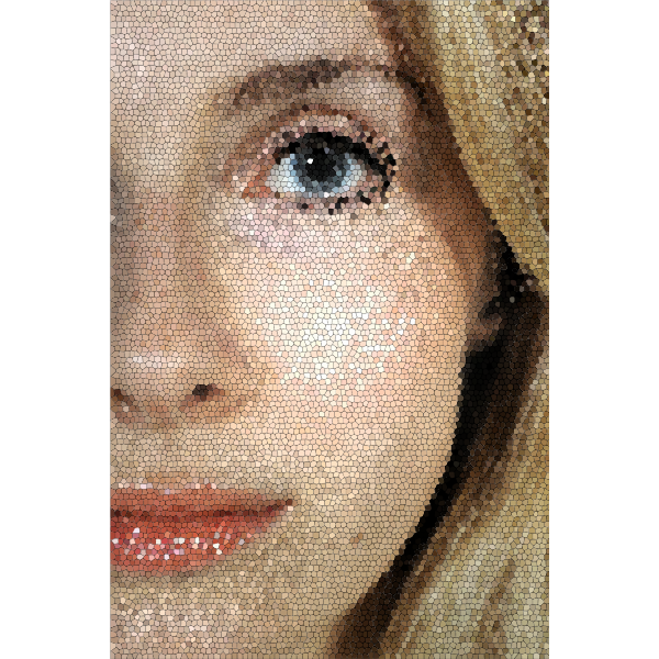 SVG Female mosaic face