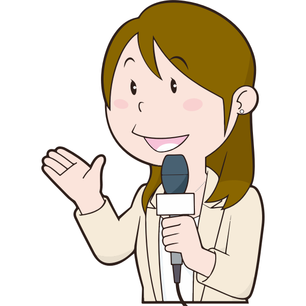 SVG Female news reporter