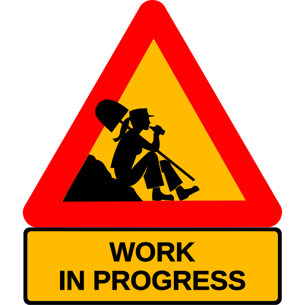 SVG Female on work break signpost