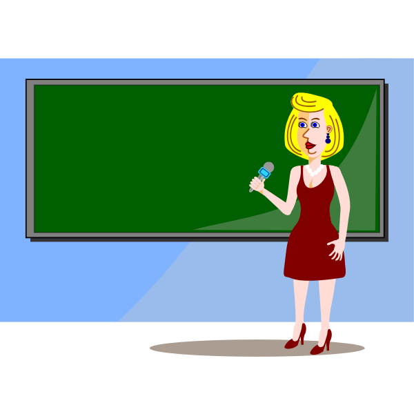 SVG Female presenter