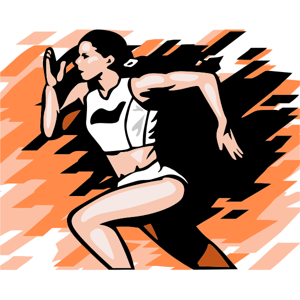 SVG Female runner illustration
