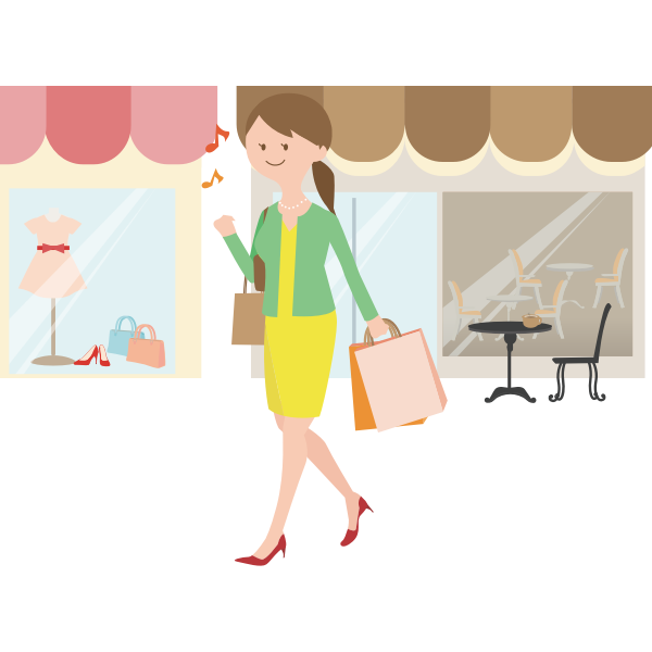 SVG Female shopper