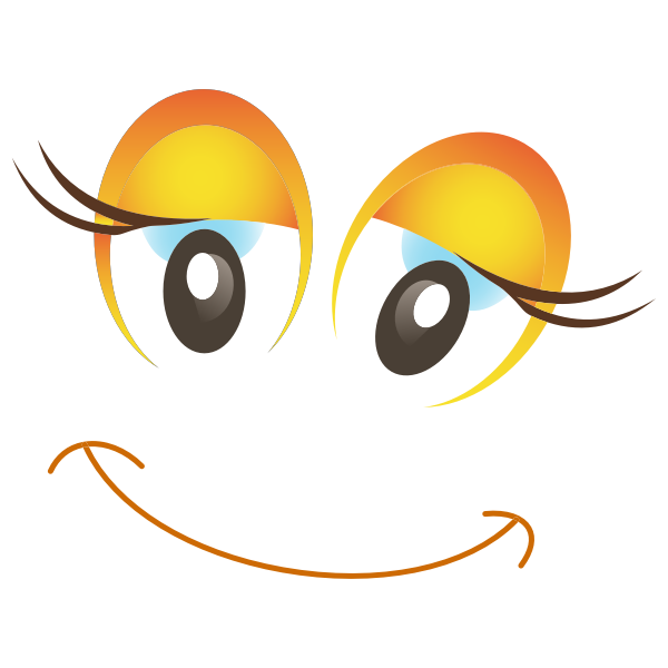 SVG Female smiley