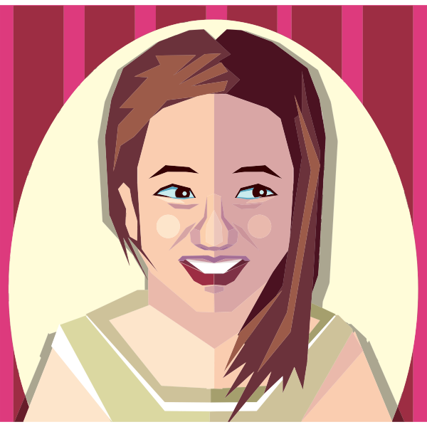 SVG Female smiling avatar