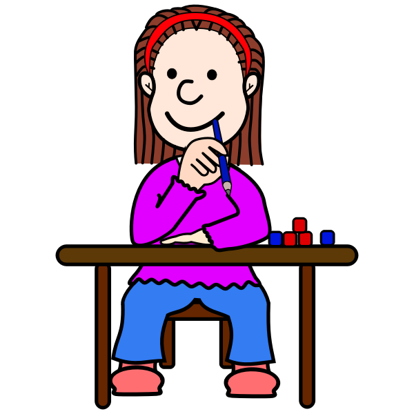 SVG Female student in school