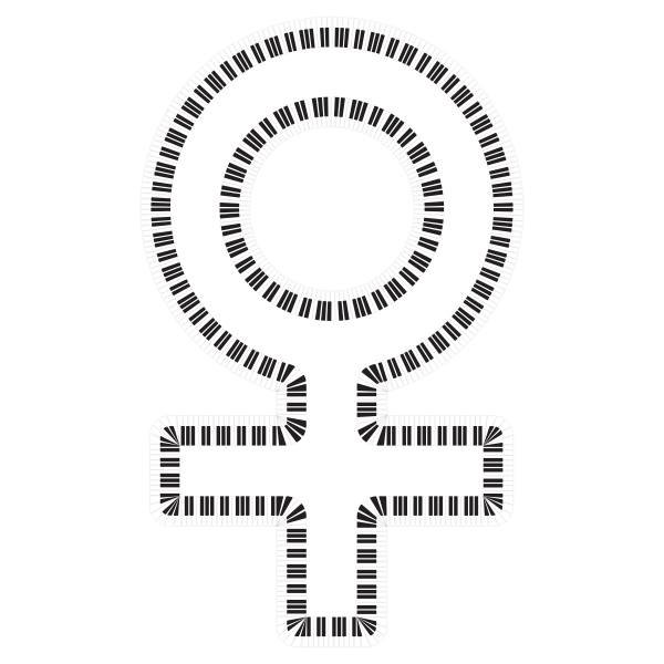 SVG Female symbol and piano keys