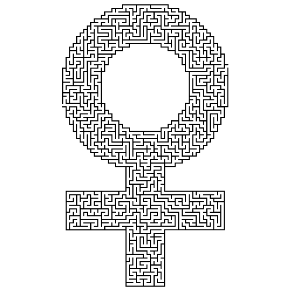 SVG Female symbol maze
