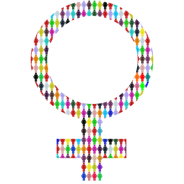 SVG Female Symbol Multicolour