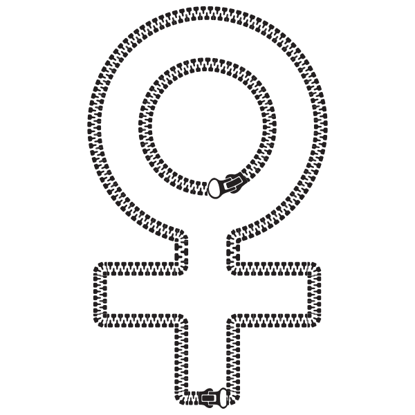 SVG Female symbol zipper