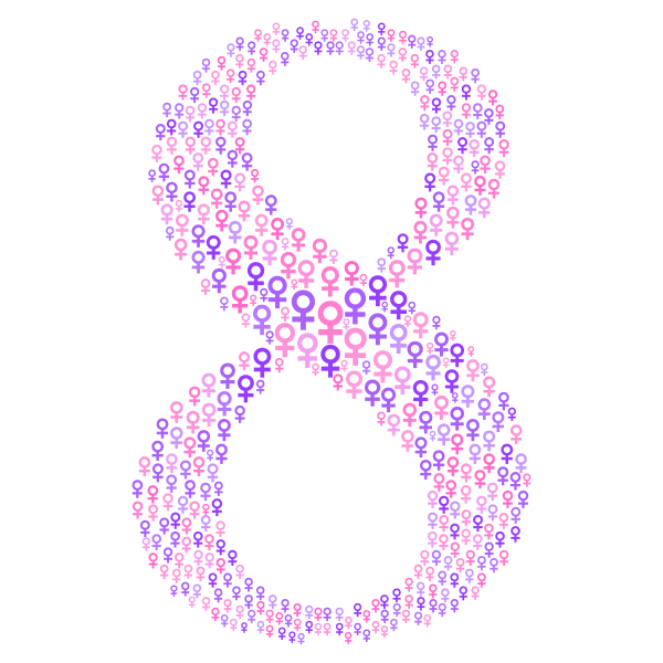 SVG Female symbols in number eight