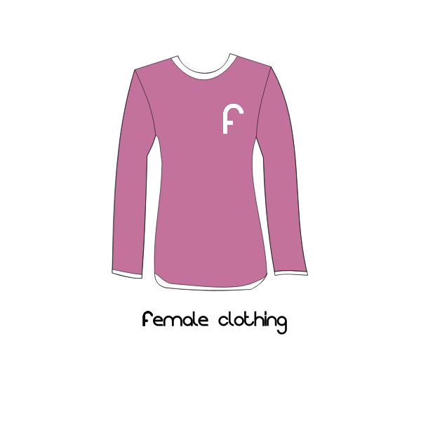 SVG Female T-shirt vector clip art