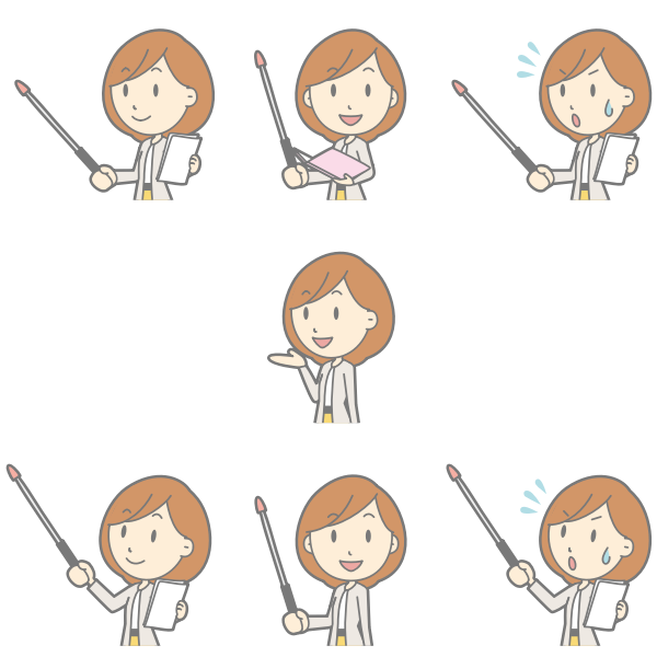 SVG Female teacher poses