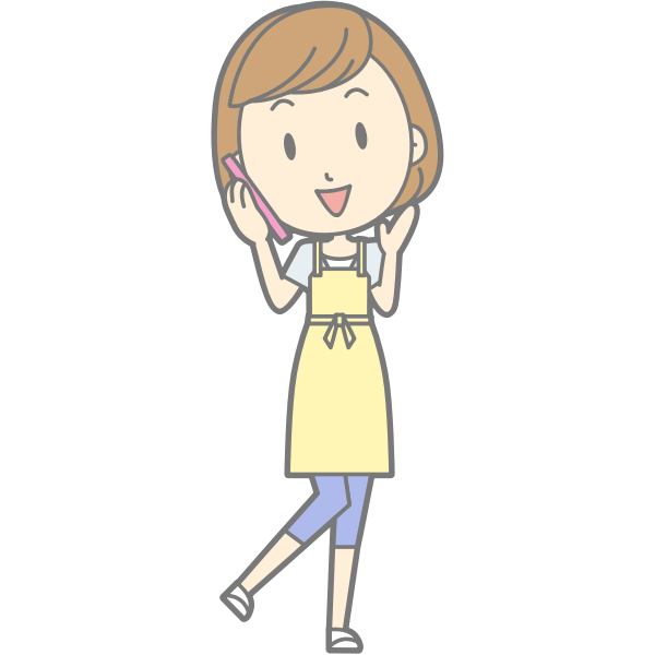 SVG Female using smartphone animation